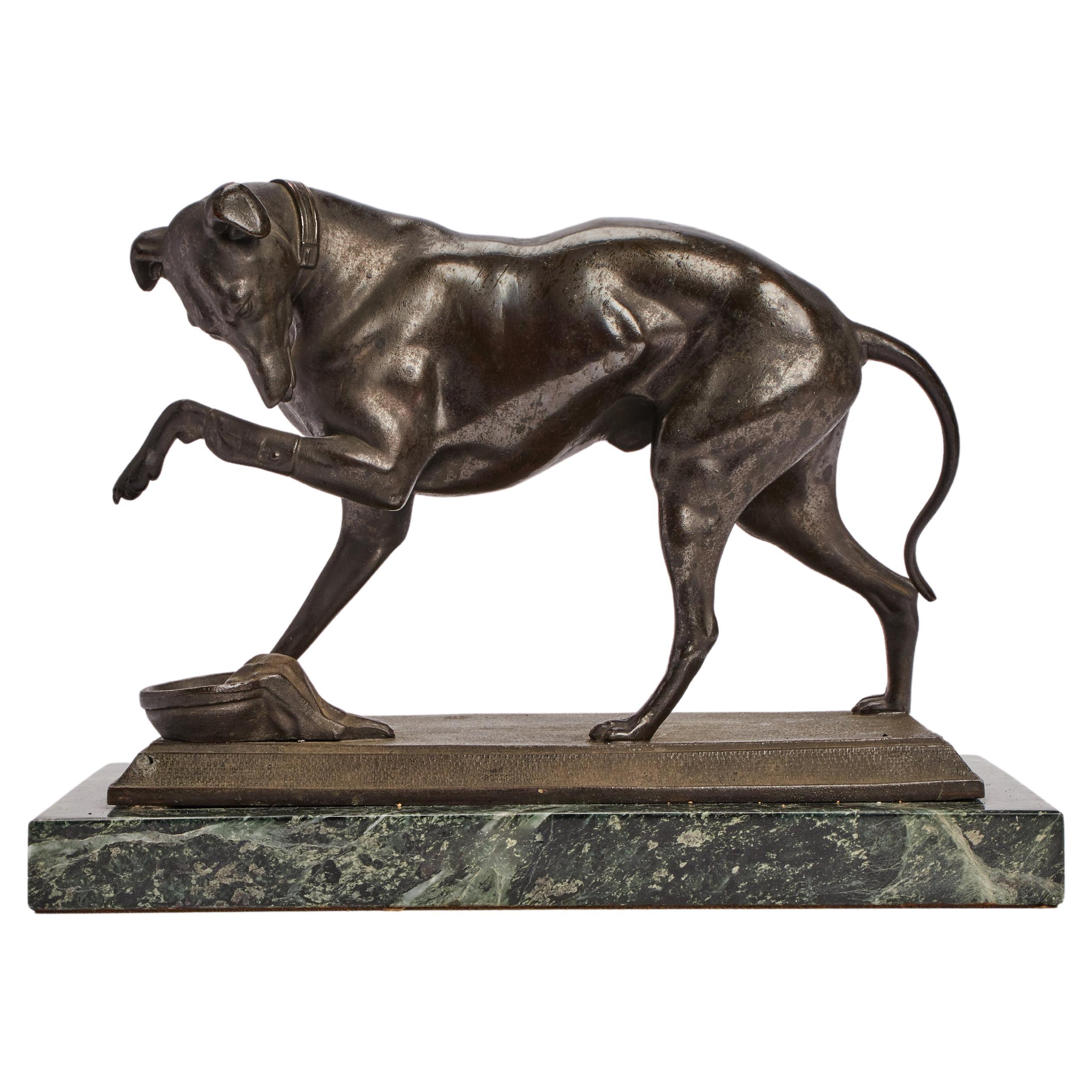 Dog Sculpture of a Grayhound, France, 1890 For Sale