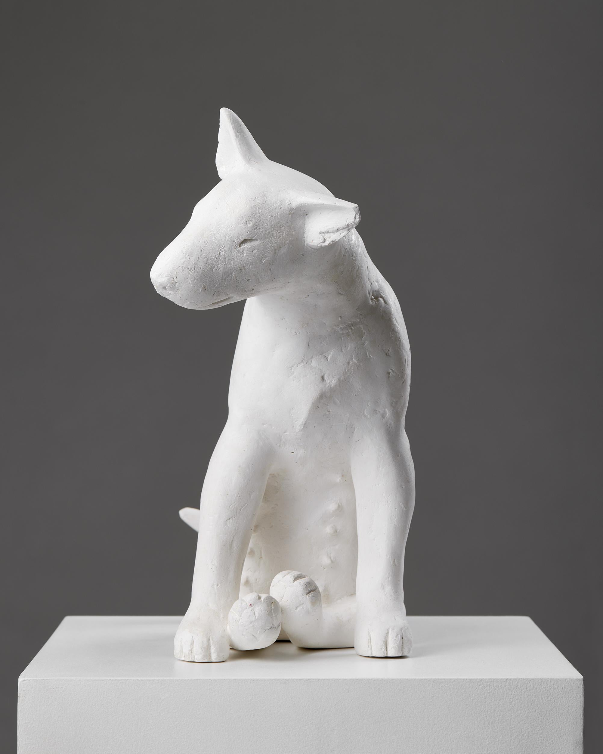Scandinave moderne Sculpture de chien Rose de Sonja Petterson, Suède, 2000 en vente