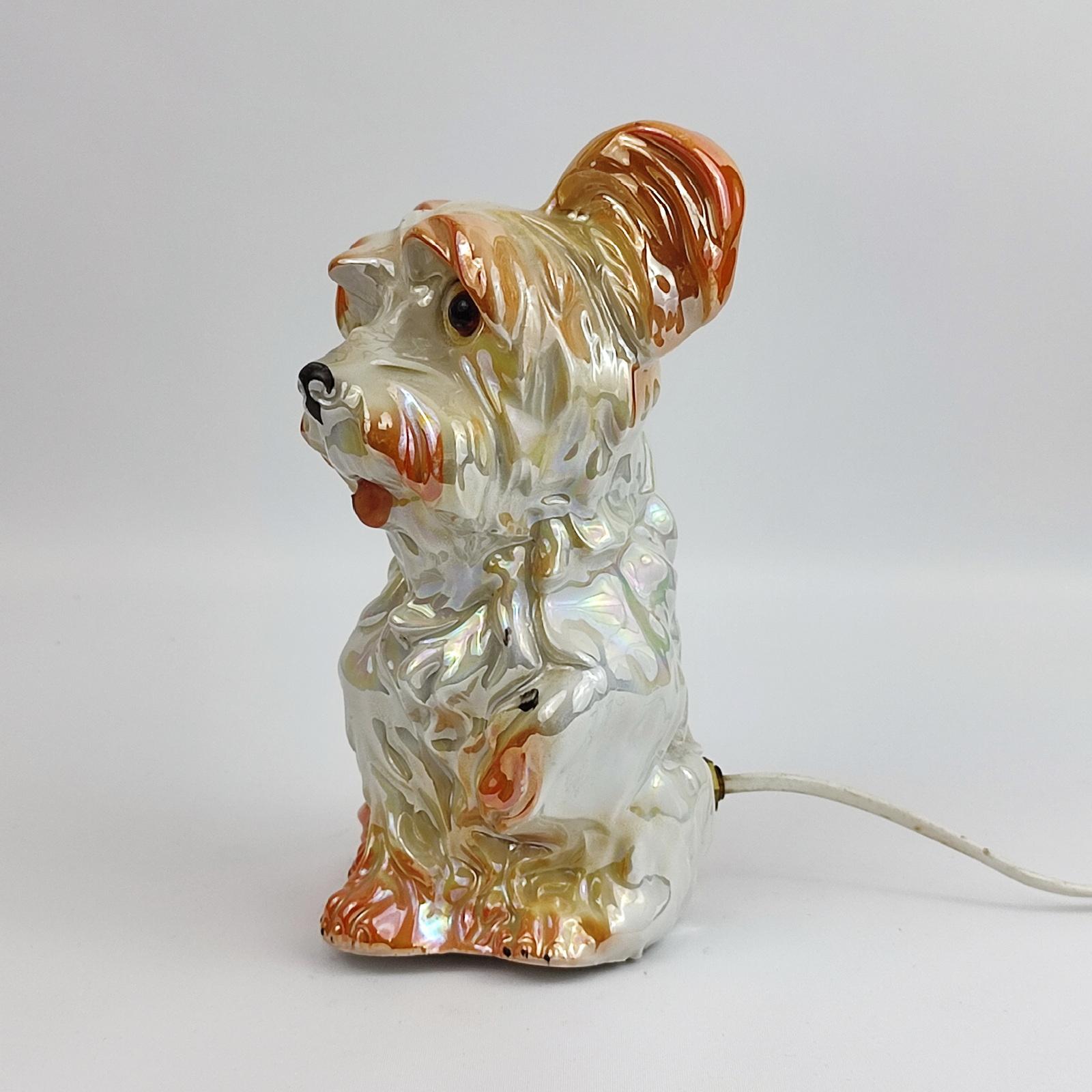 Milieu du XXe siècle Lampe à parfum en forme de chien de Carl Scheidig Gräfenthal, Allemagne, années 1930 en vente
