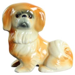 Vintage Dog Statue Pekingese, Czechoslovakia, 1960s