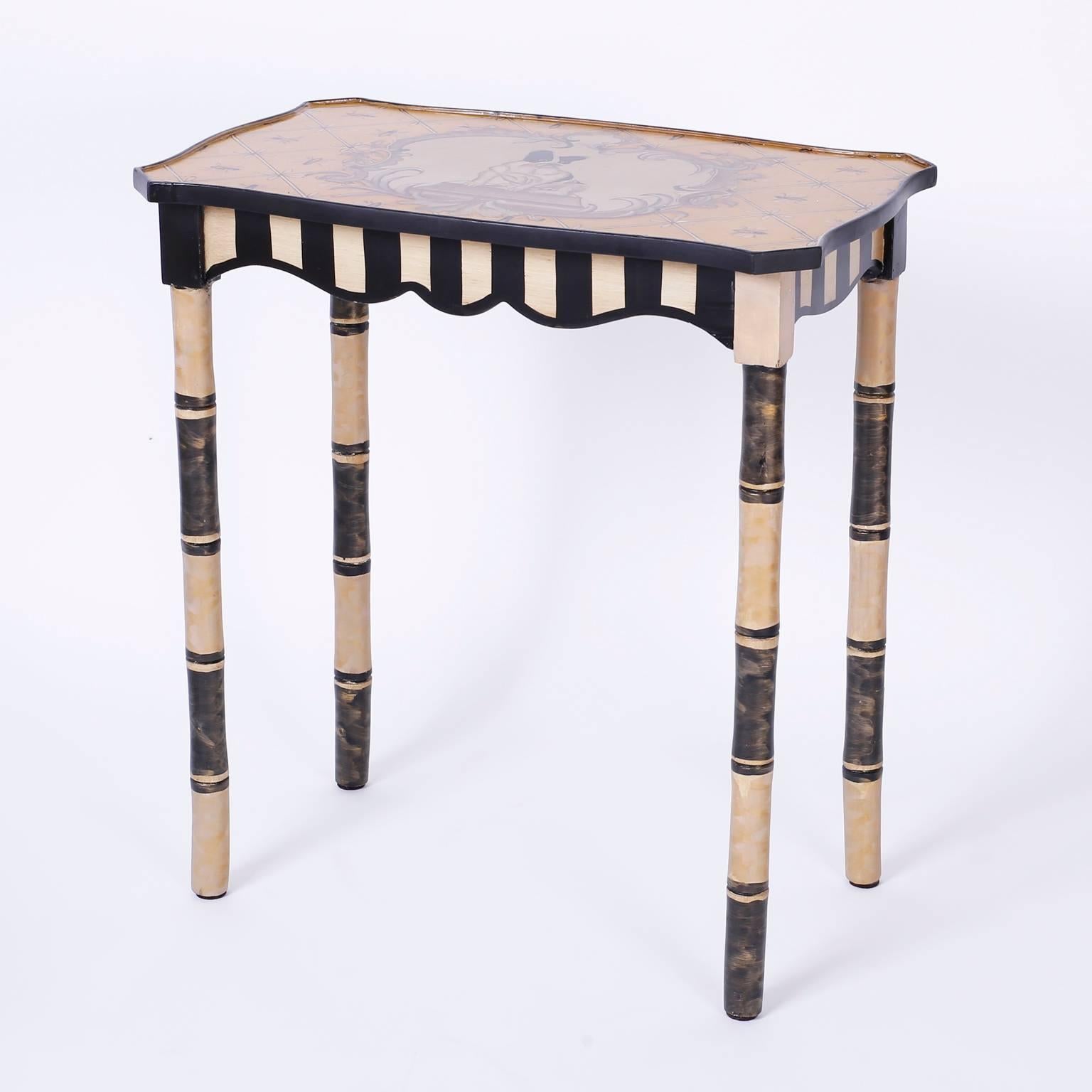 Wood Dog Themed Nesting Tables For Sale