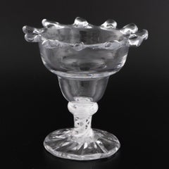 Dog Tooth Georgian Sweetmeat with Opaque Twist Stem c1760