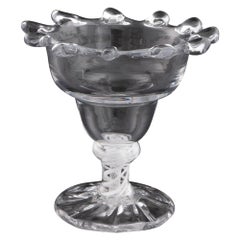 Dog Tooth Georgian Sweetmeat with Opaque Twist Stem c1760