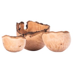 Dog Wood Hand Turned Bowl - Tyler & Tara - Set Of Three