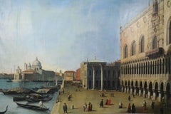 Peinture à l'huile sur toile vénitienne du palais des Doges