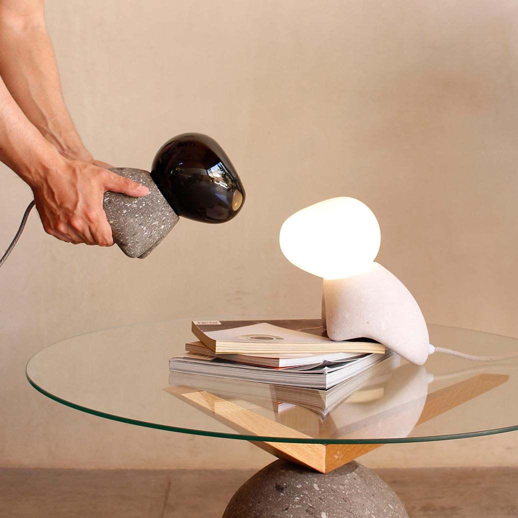 Blown Glass Dogo Table Lamp For Sale