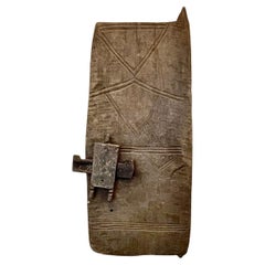 Dogon Finely carved Door with Lock, Early 20th Century