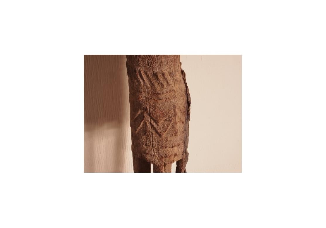 Pilon de rythme en bois dur sculpté de la Tribu Dogon au Mali, Afrique en vente 4