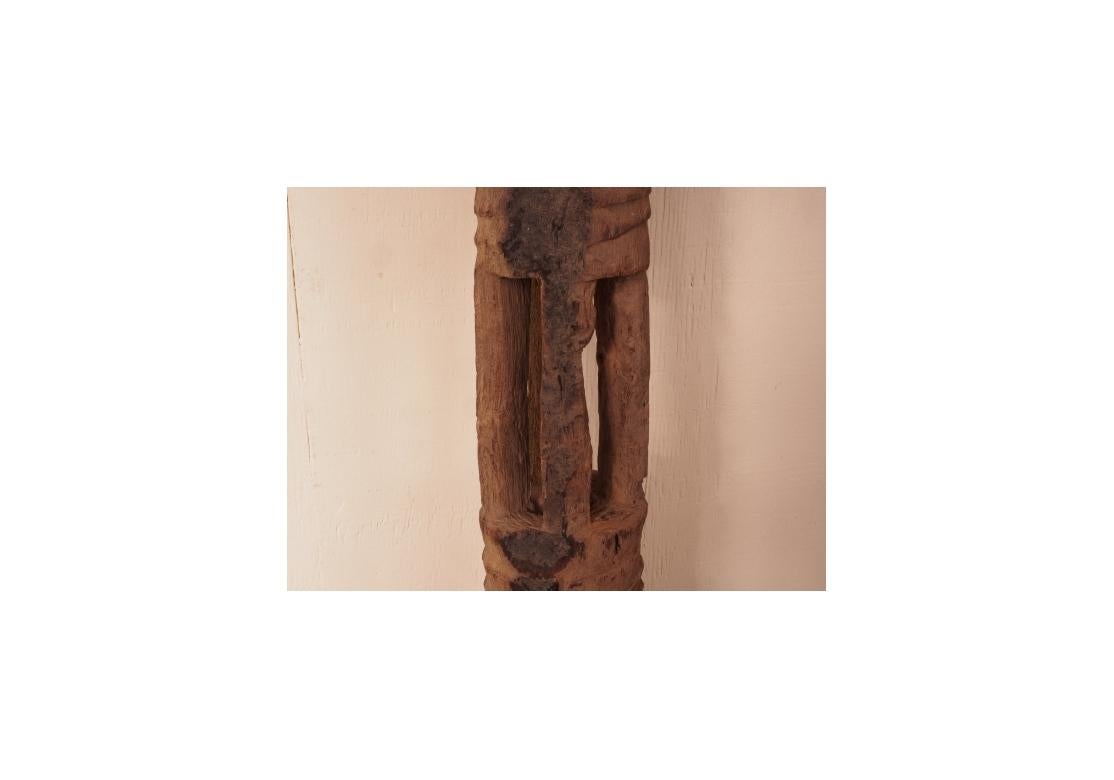 Pilon de rythme en bois dur sculpté de la Tribu Dogon au Mali, Afrique en vente 7