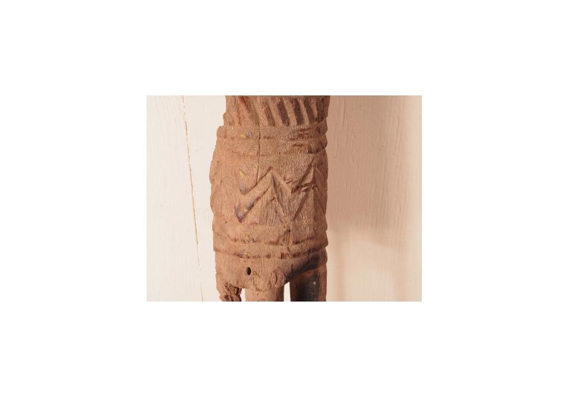 Tribal Pilon de rythme en bois dur sculpté de la Tribu Dogon au Mali, Afrique en vente