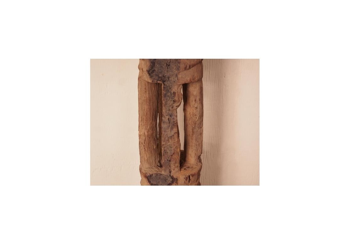 20ième siècle Pilon de rythme en bois dur sculpté de la Tribu Dogon au Mali, Afrique en vente