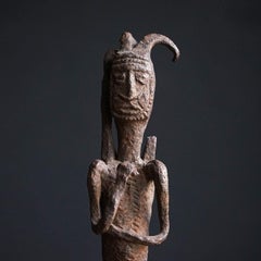 Dogon Iron Figural Staff, Antique African Tribal Art, Mali, 19th Century