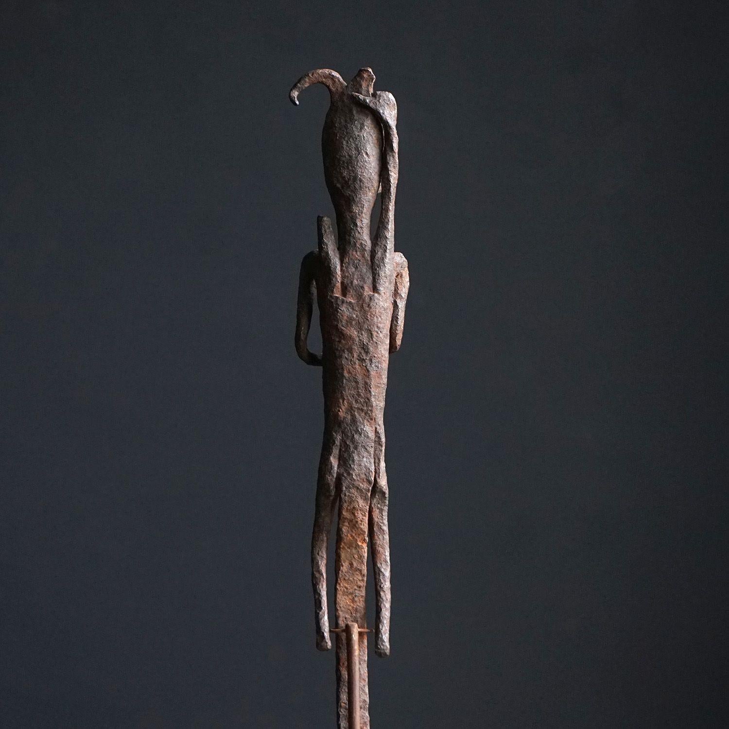 Bâton figuratif Dogon en fer, Art Tribal Africain ancien, Mali, 19ème siècle 3