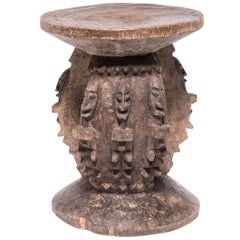 Dogon Stool with Nommo Figures