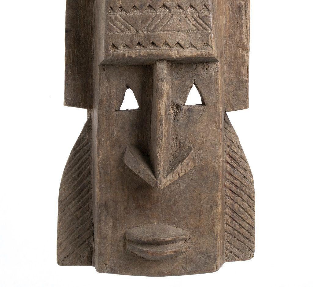 Dogon wood mask is a superb wooden art piece, dated and signed 
