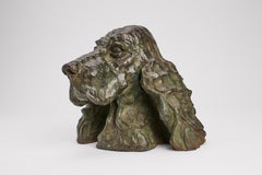 Dog’s Head Bronze Sculpture, France 1887