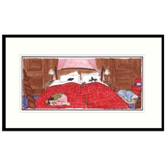 Dogs in the Bed, Humorous Dog Print