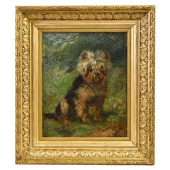 Dogs Portrait Painting, Small Dog, Yorkshire Terrier, Oil Painting on Canvas