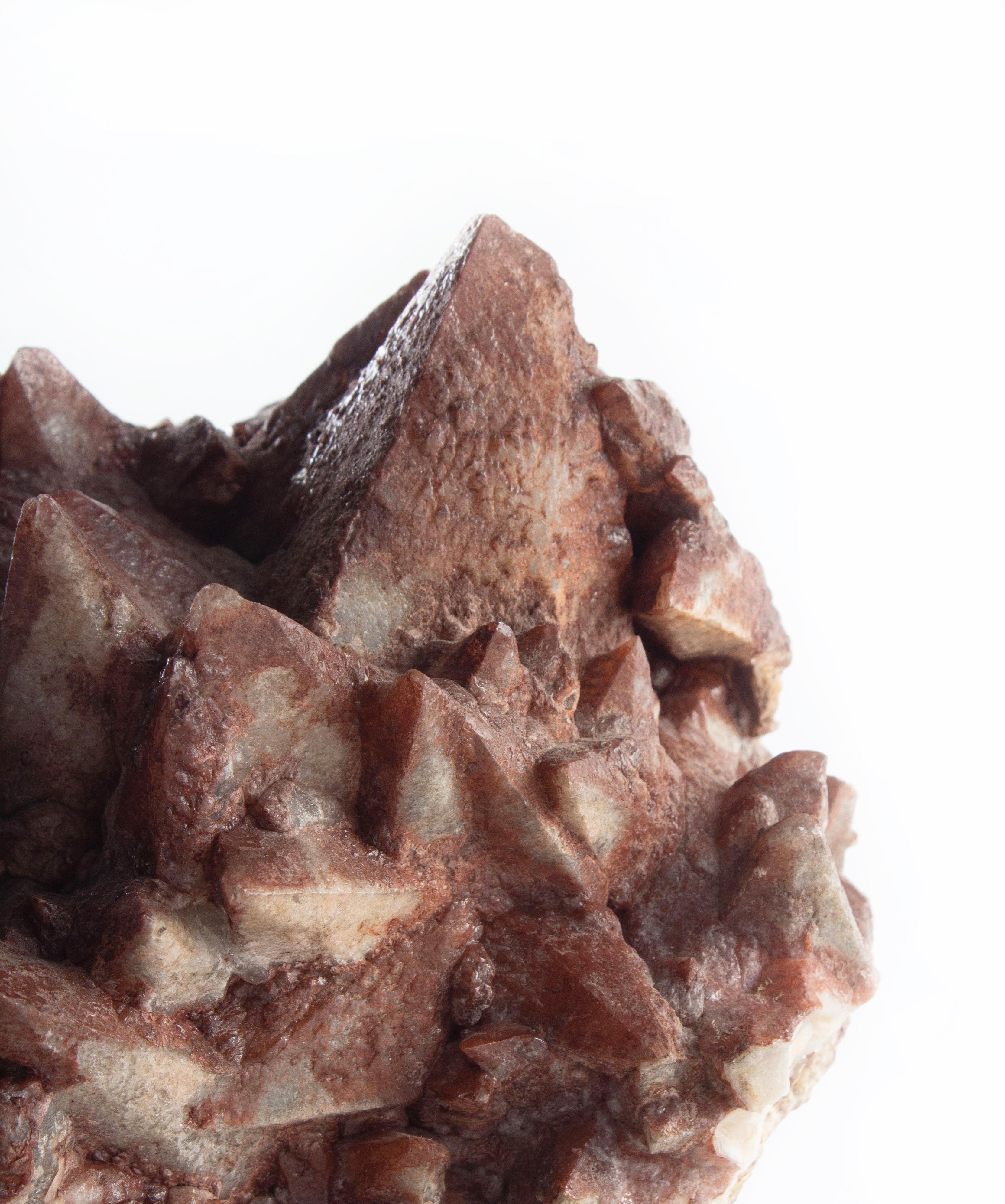 Modern Dogtooth Calcite on Museum Mount