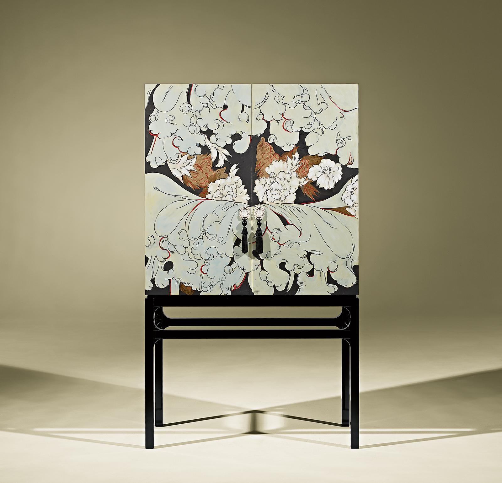 Doha Contemporary and Customizable Cabinet with Artistic Intervention For Sale 2