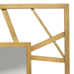 Doheny Rectangular Mirror in Gold Leaf by Innova Luxuxy Group