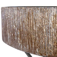 Doheny Round Accent Table I in Aged Silver Leaf by Innova Luxuxy Group