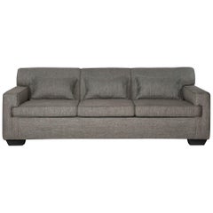 Doheny Sofa in Gray with Lacquered Ebony Frame by Innova Luxuxy Group