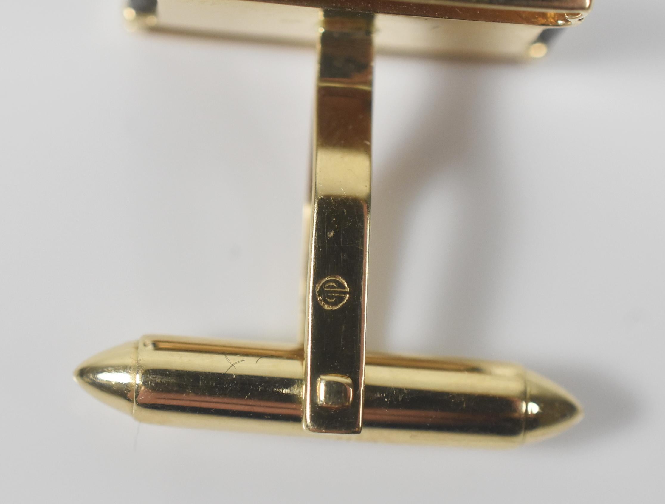 Oro Gemelli da polso Dolan Bullock in oro 14k e onice in vendita