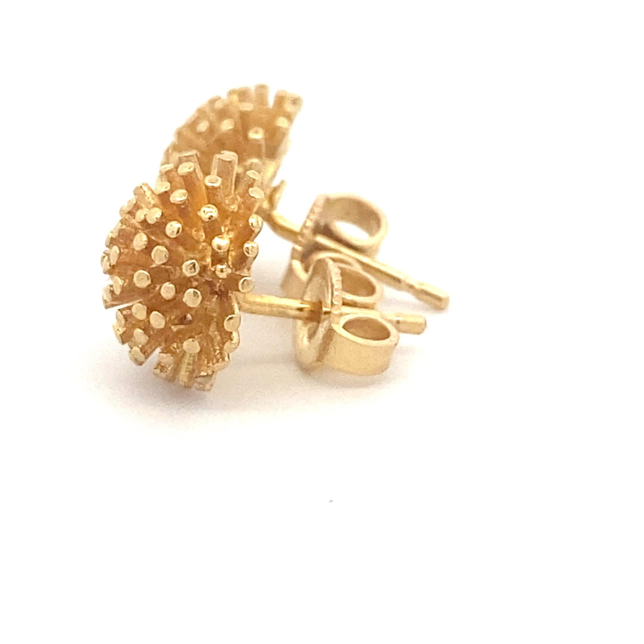 Fun vintage Dolan Bullock 14k spiked ball earrings stamped 
