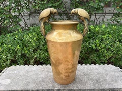 Dolbi Cashier Brass Vase With Parrots