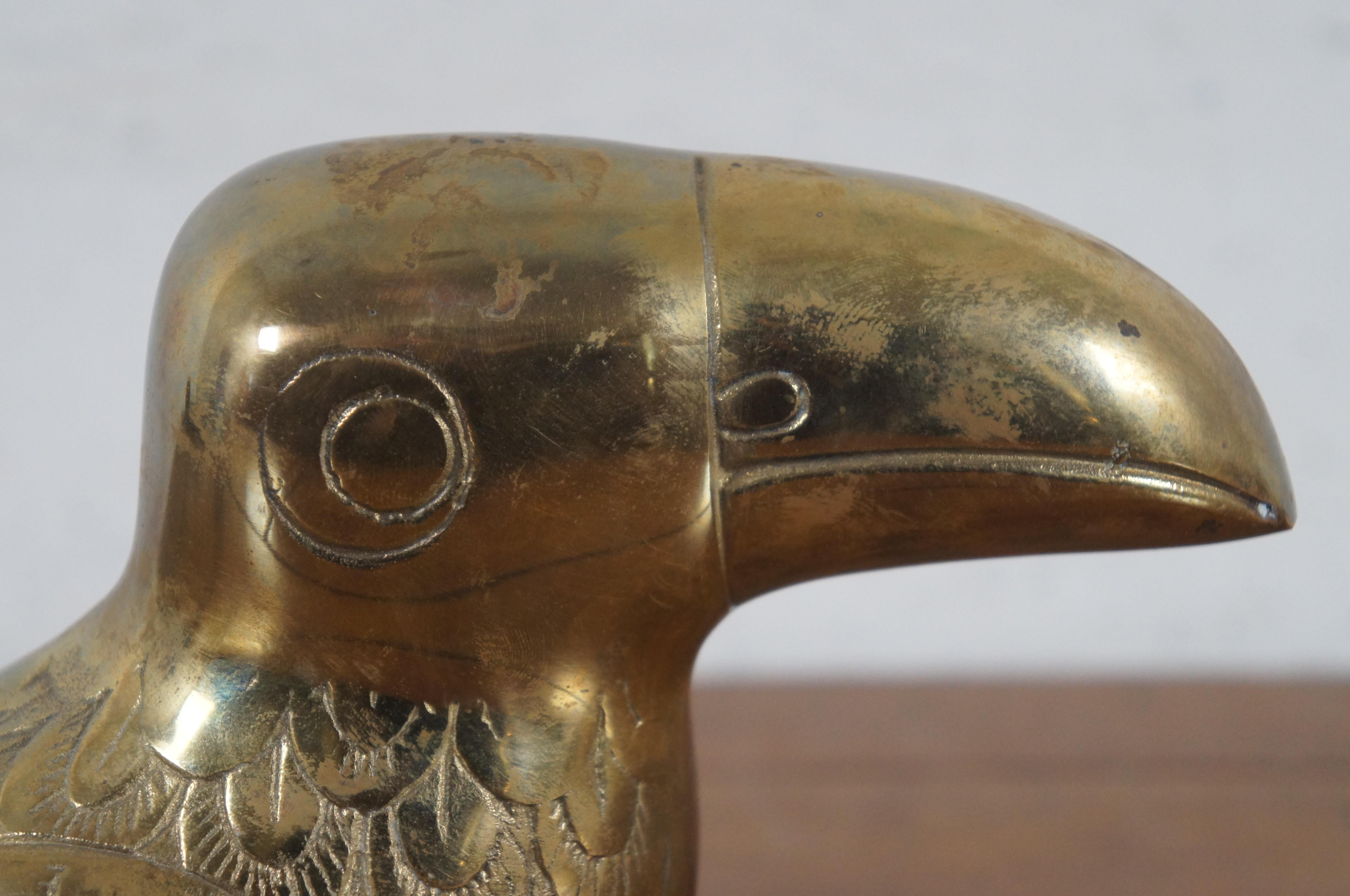 Dolbi Cashier Castilian Imports Brass Copper Toucan Bird Figurine Sculpture 11