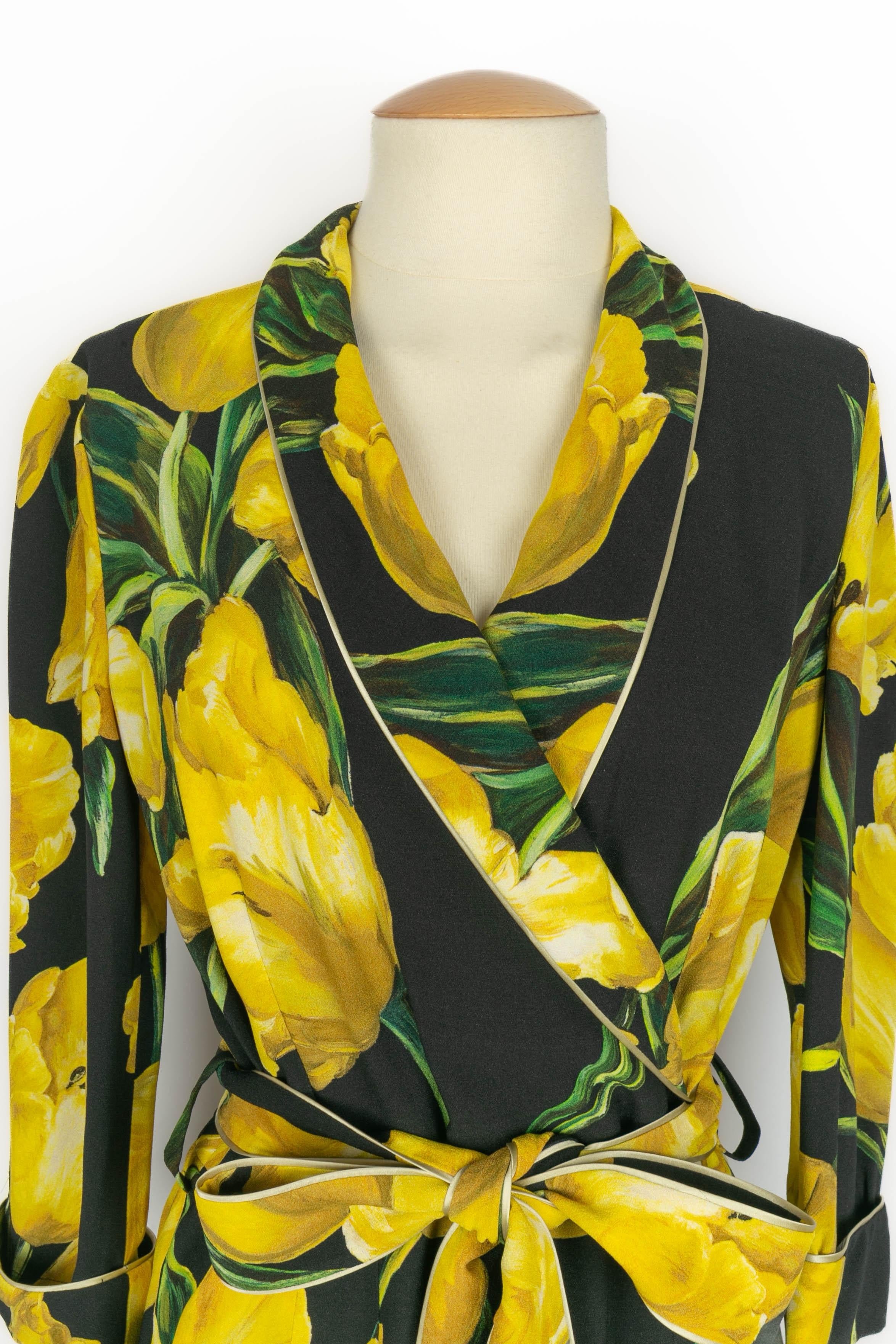 Dolca&Gabbana Blumenkleid (Braun) im Angebot