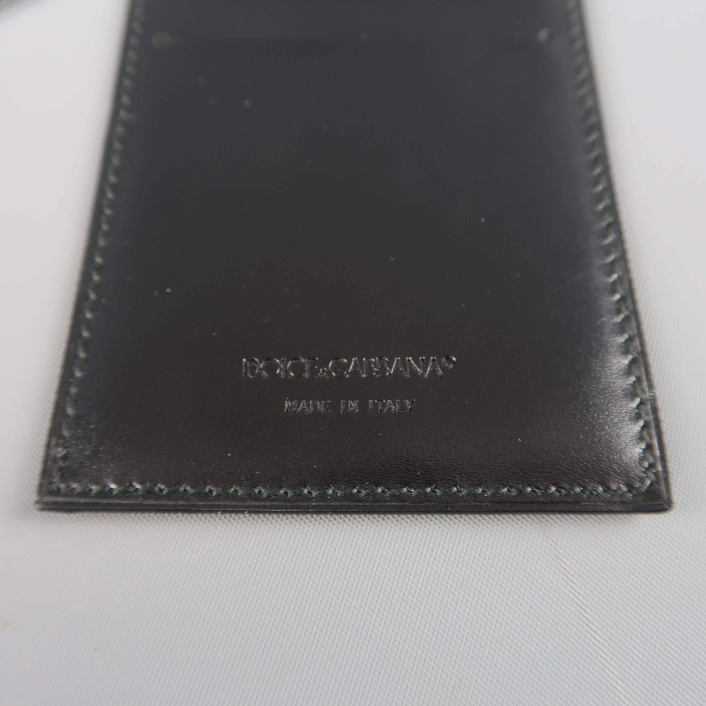 DOLCE & GABBANA Black Snake Skin Leather Card Holder Wallet 3