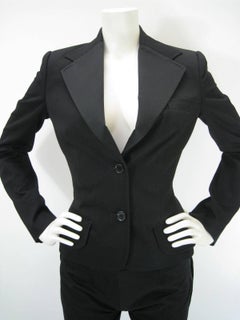 Dolce & Gabbana Black Tuxedo Dinner Pantsuit Ensemble