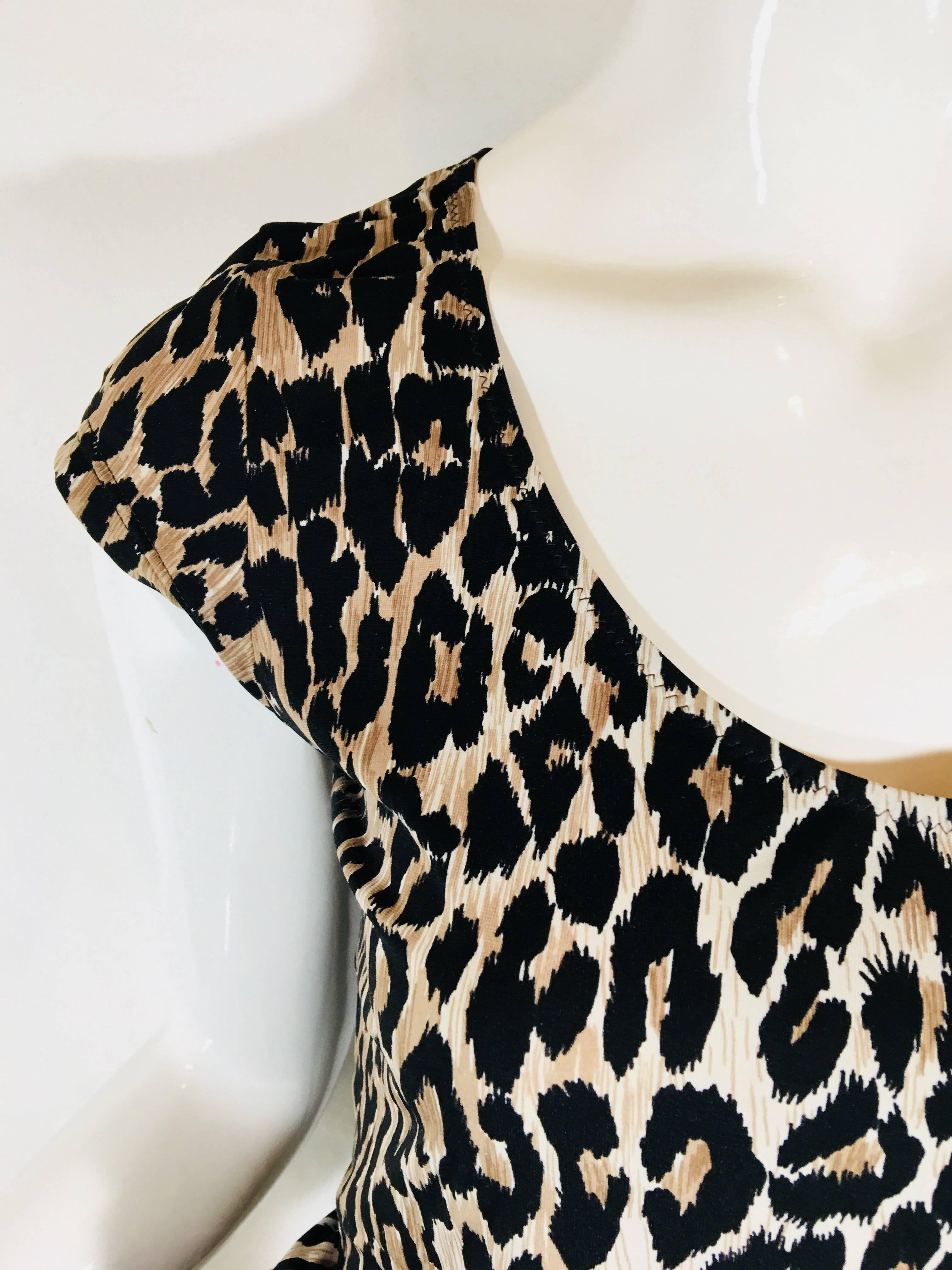 Black Dolce & Gabbana Cheetah Print Top