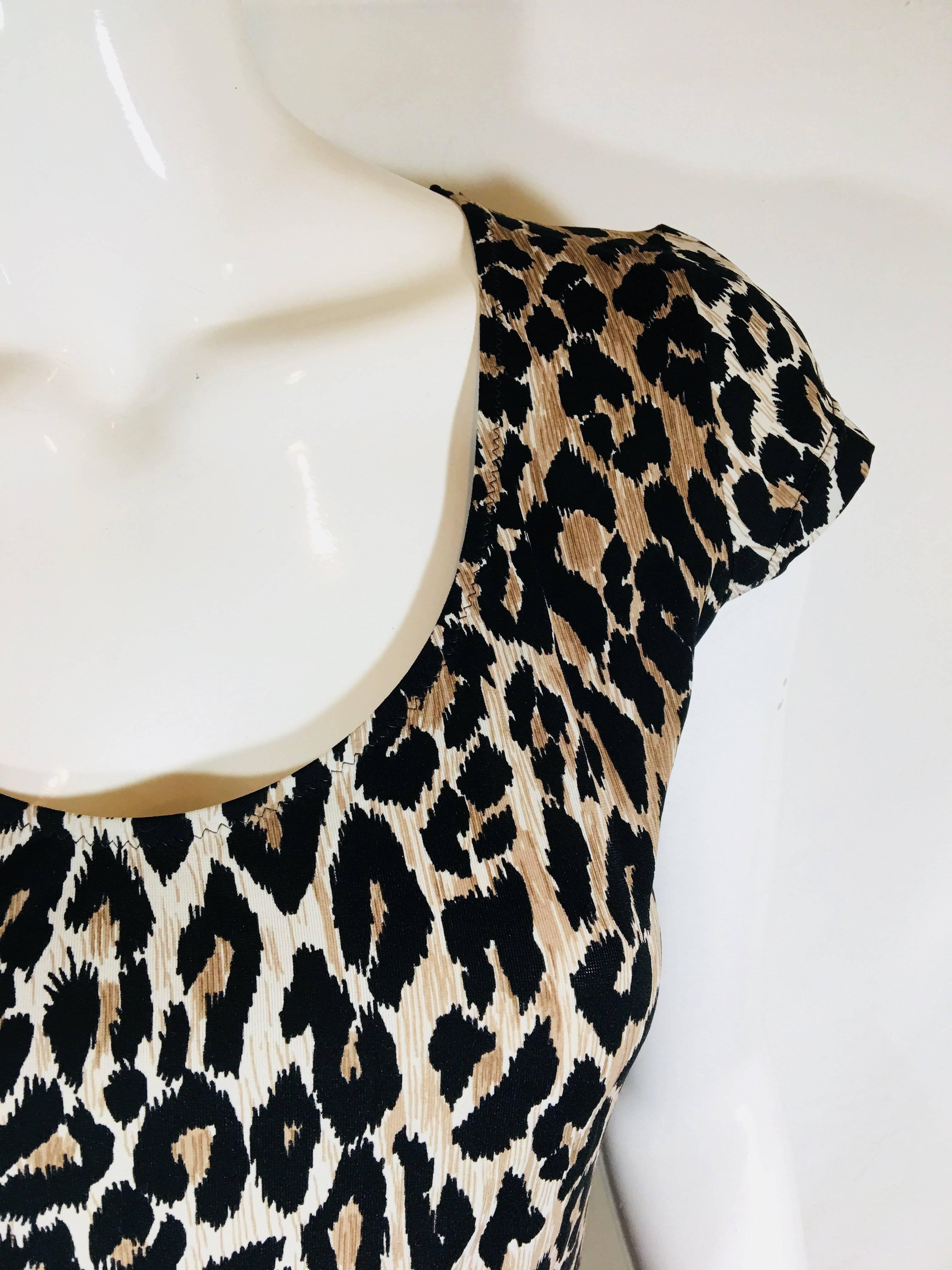 Dolce & Gabbana Cheetah Print Top In Excellent Condition In Bridgehampton, NY