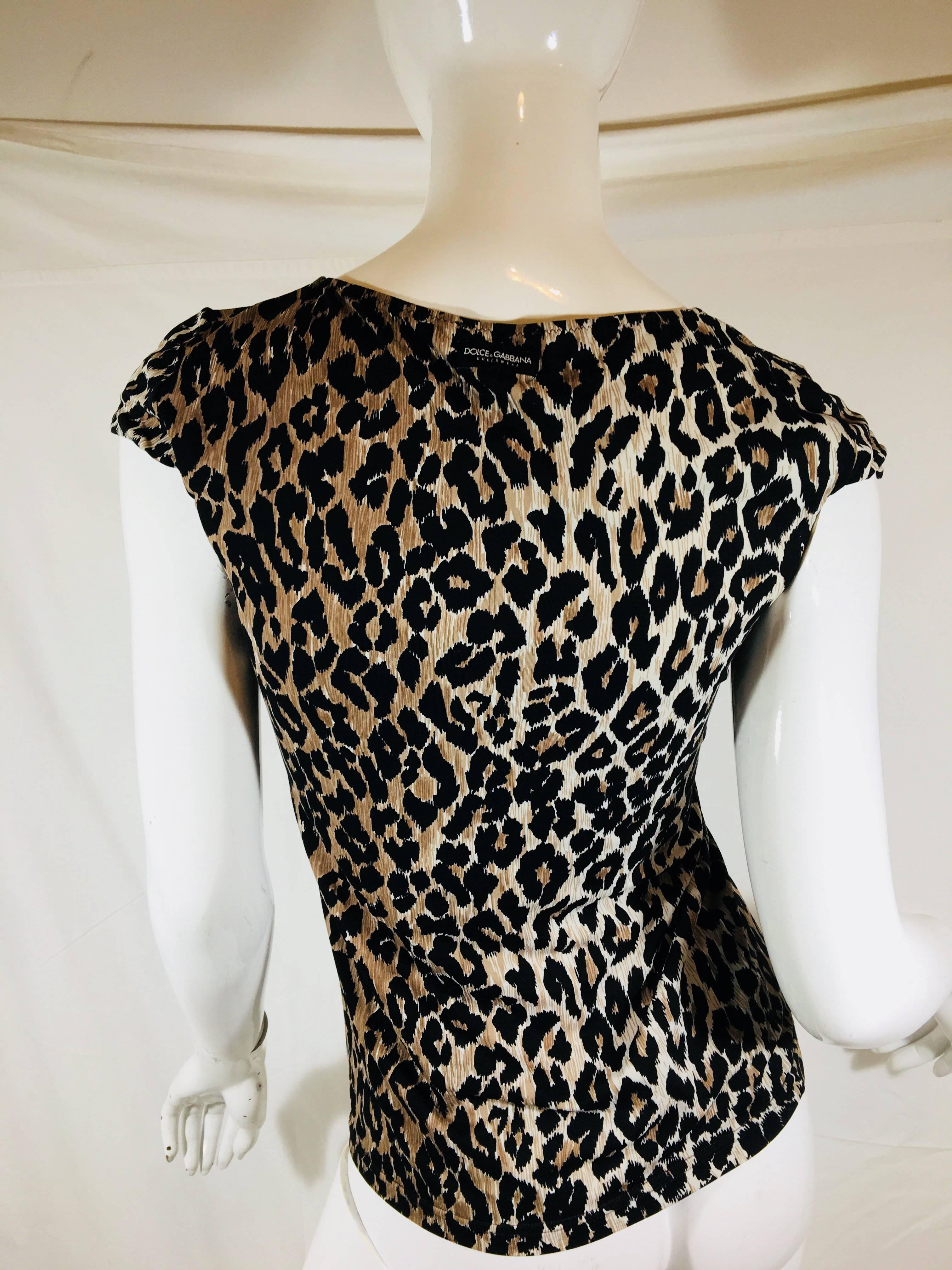 Women's or Men's Dolce & Gabbana Cheetah Print Top