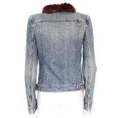 Dolce & Gabbana Denim and Mink Jacket
