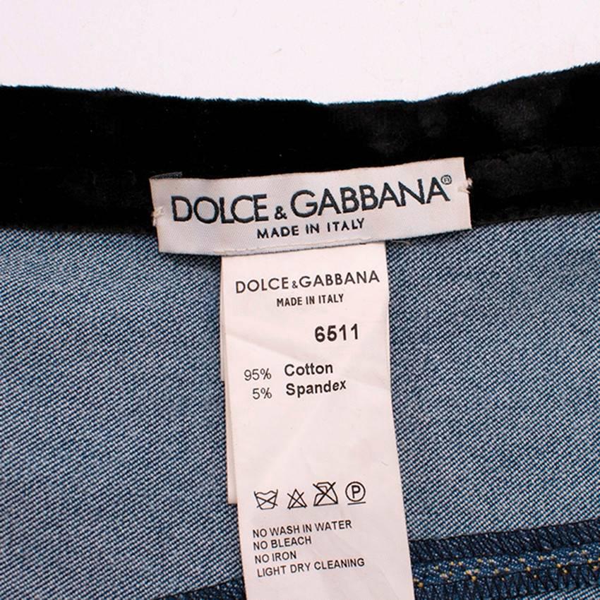 Women's Dolce & Gabbana Denim Fitted Dress  