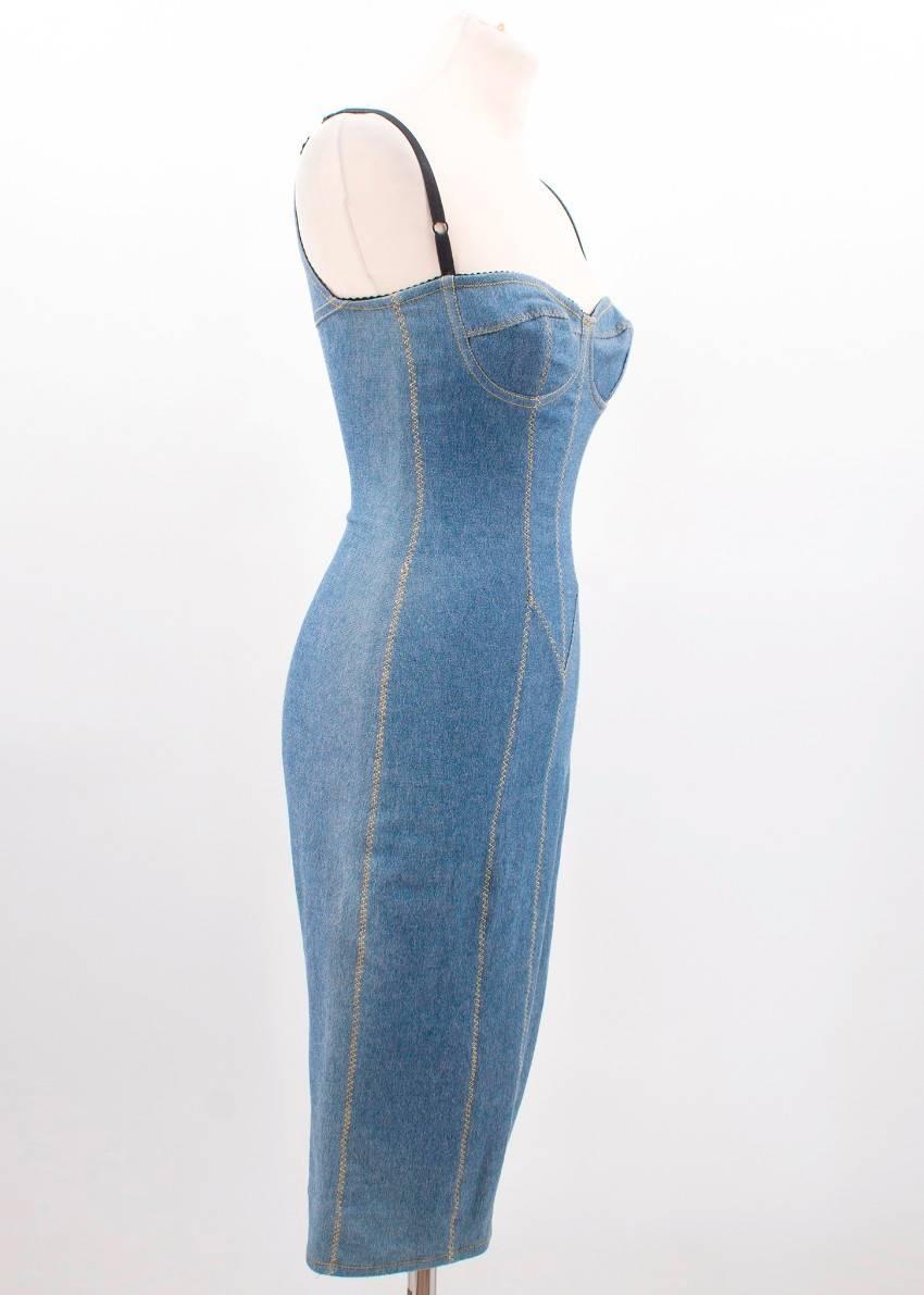 Dolce & Gabbana Denim Fitted Dress   2