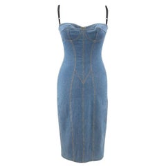 Dolce & Gabbana Denim Fitted Dress  