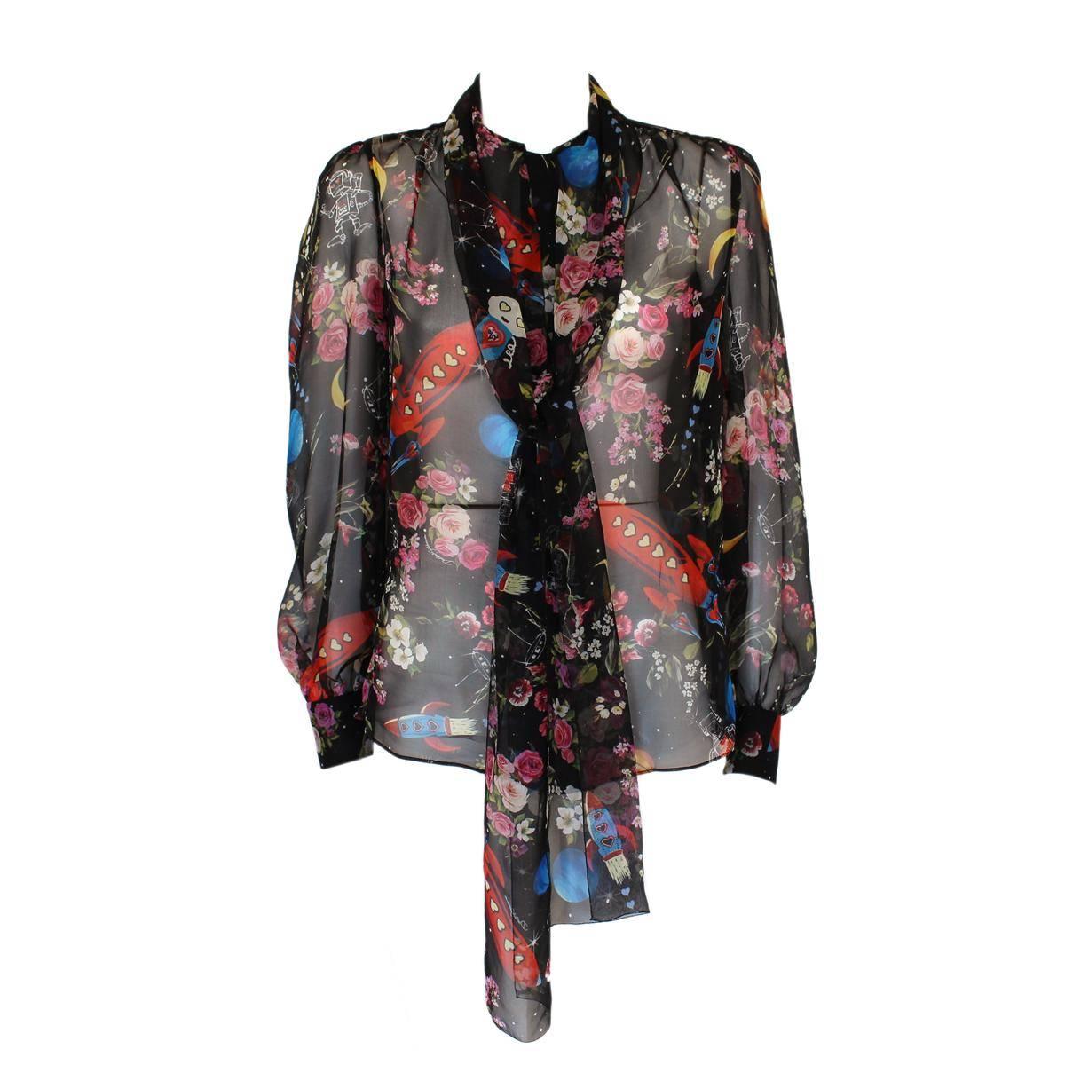 Dolce & Gabbana Fancy Silk Shirt IT38 For Sale