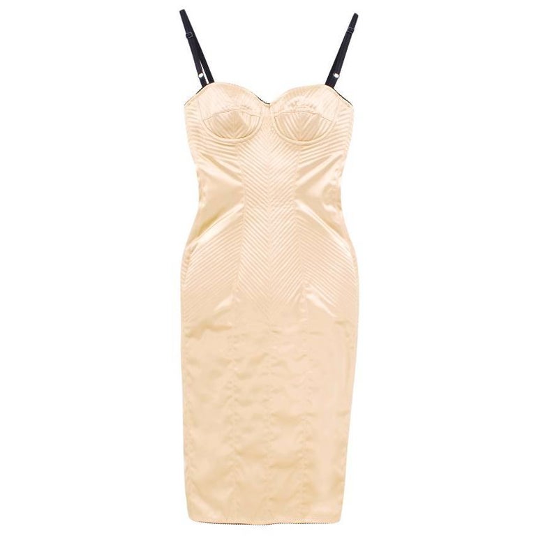 Dolce and Gabbana Gold Fitted Dress at 1stDibs | dolce and gabbana gold ...