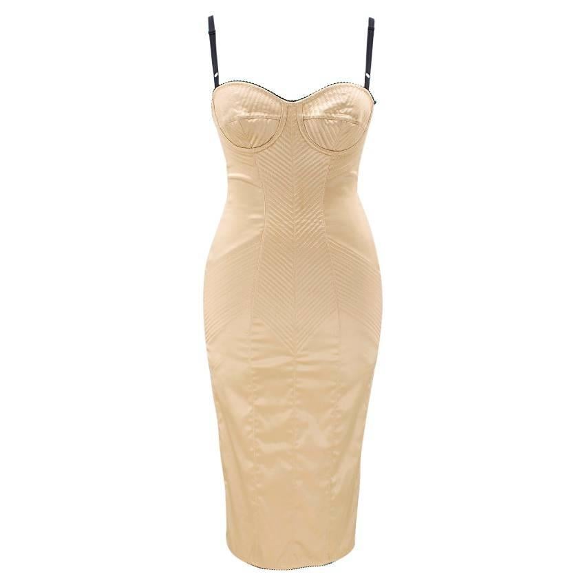 Dolce & Gabbana Gold Fitted Dress