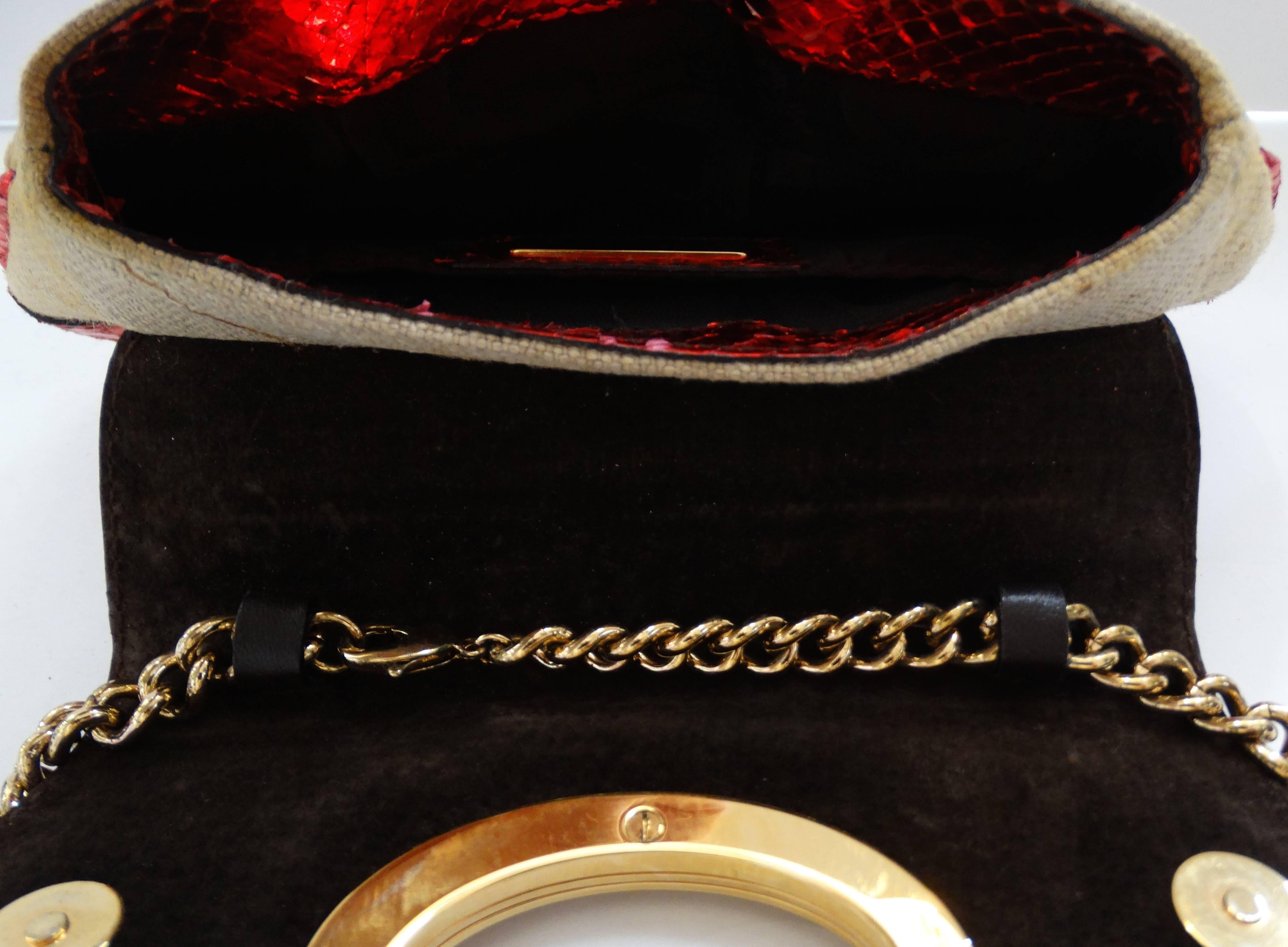 Dolce & Gabbana Metallic Snakeskin Mini Bag  5