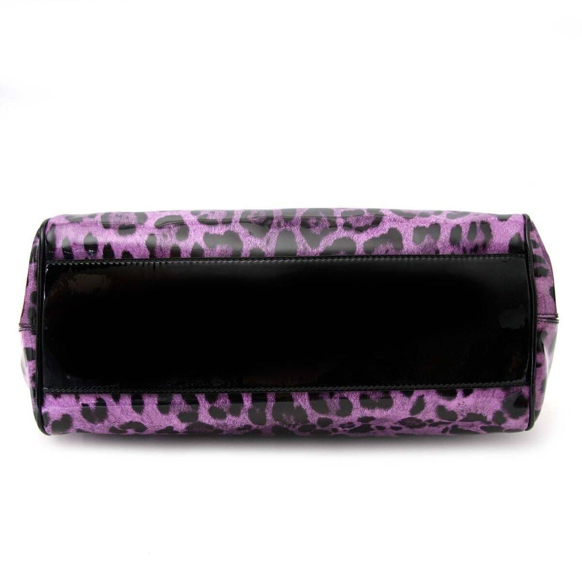 purple leopard print purse