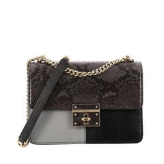 Dolce & Gabbana Rosalia Shoulder Bag Python and Lizard Embossed Leather