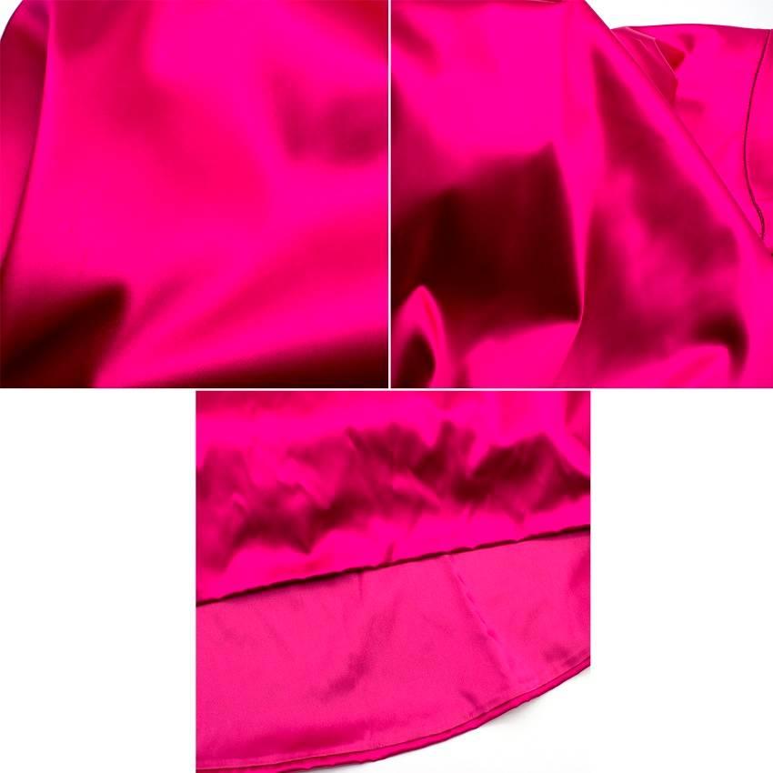 Dolce & Gabbana Bright Pink Satin Gown  In New Condition In London, GB