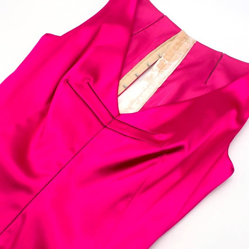 Dolce & Gabbana Bright Pink Satin Gown  1