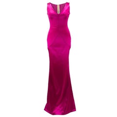 Dolce & Gabbana Bright Pink Satin Gown